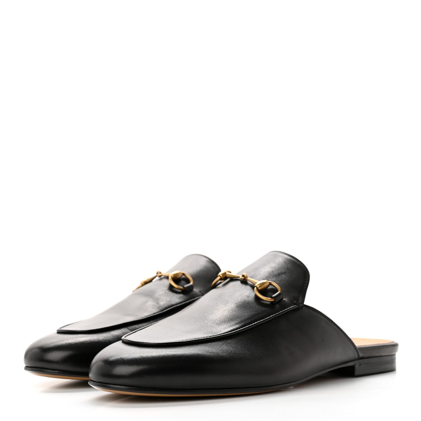 Calfskin Womens Princetown Slippers 41 Black