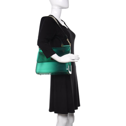 Dolce & Gabbana Rubber Semi Transparent Miss Sicily Satchel Verde 2 of 11