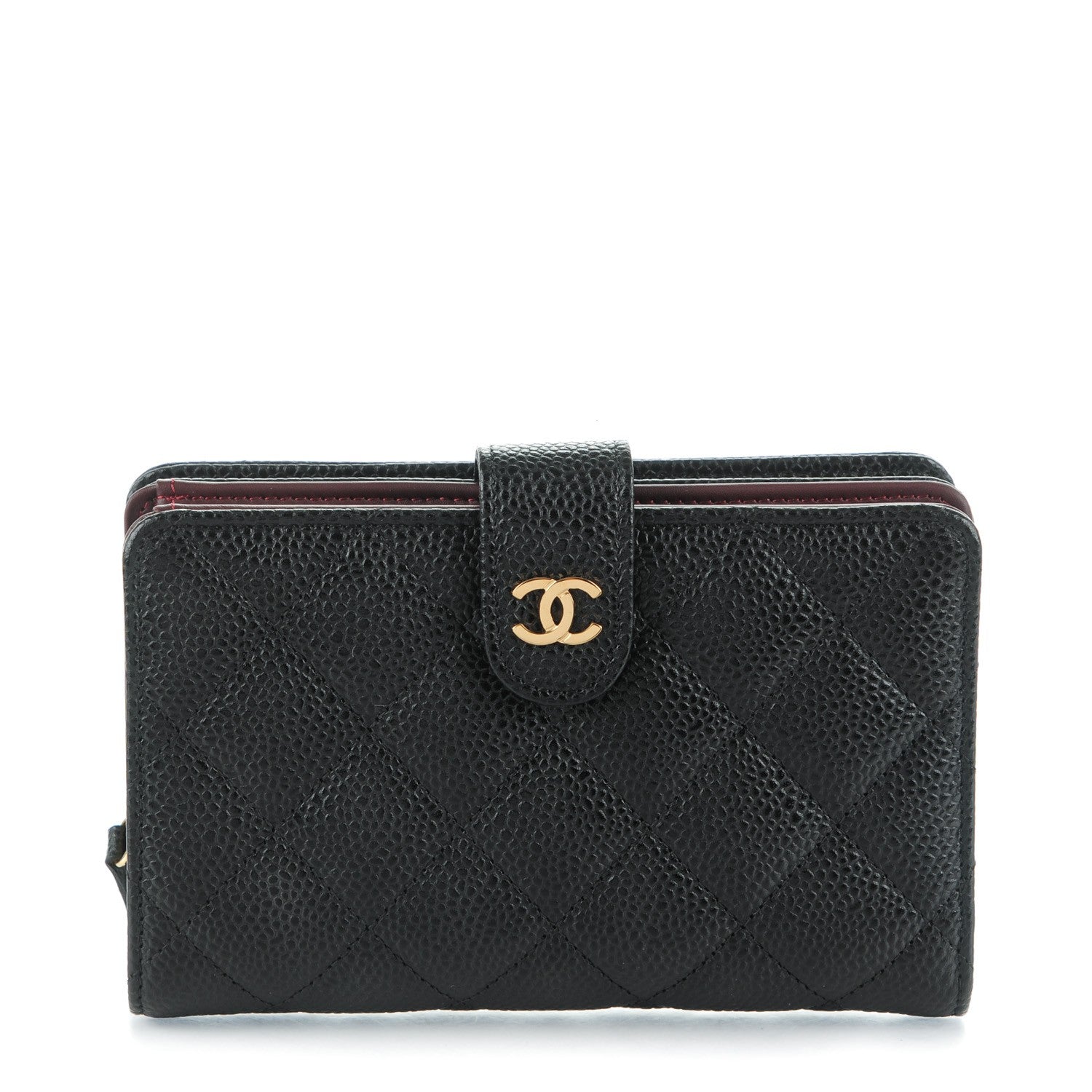 Chanel Caviar Quilted Zipped Pocket Wallet Black 1 of 8