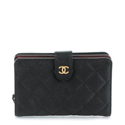 Chanel Caviar Quilted Zipped Pocket Wallet Black 1 of 8