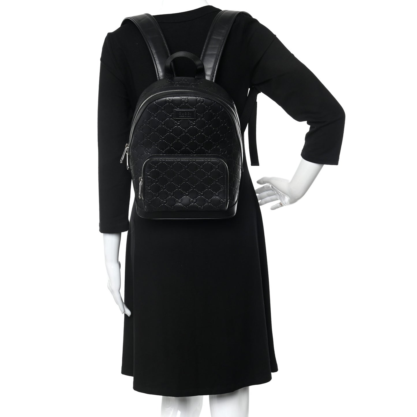 Guccissima Signature Small Day Backpack Black