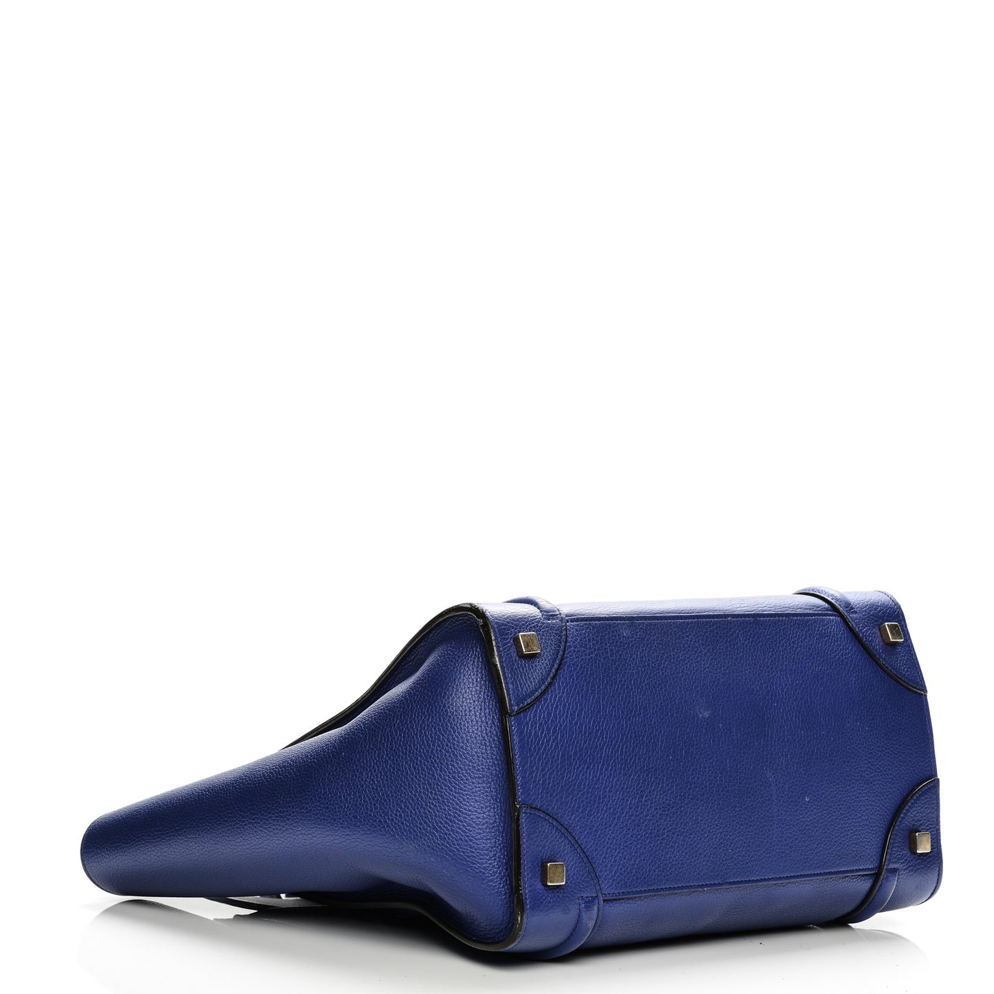 Drummed Calfskin Mini Luggage Indigo