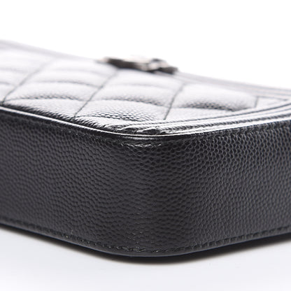 Chanel Caviar Quilted Small Boy Clutch With Chain Black 11 of 11