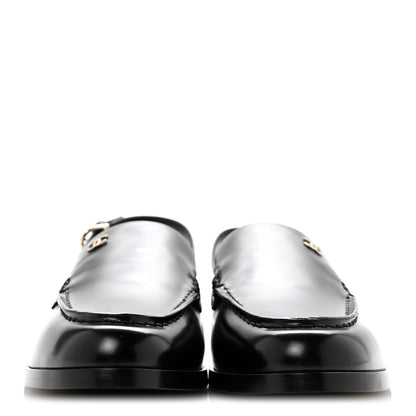 Chanel Shiny Calfskin Slingback Loafers 39.5 Black 3 of 12