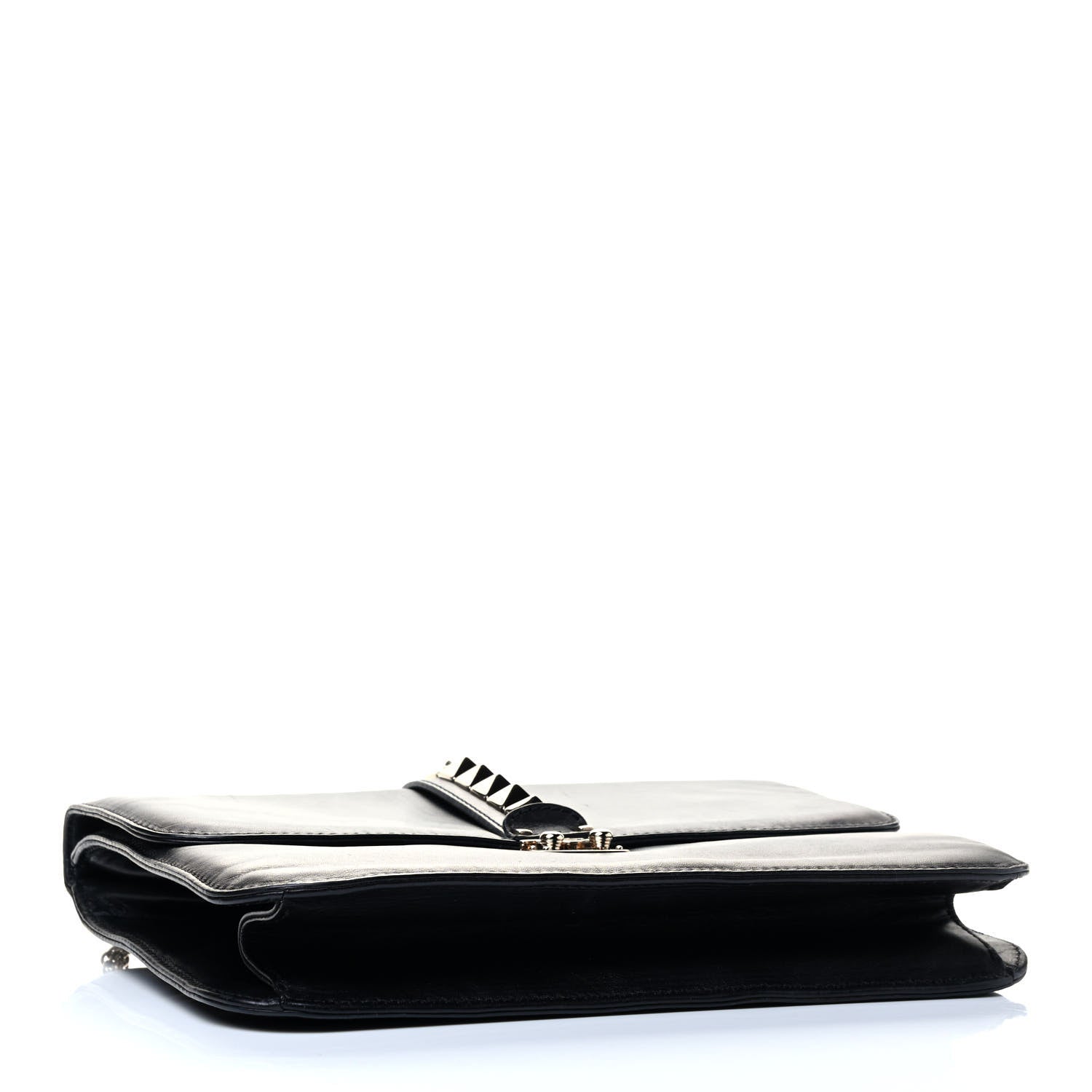 Valentino Garavani Vitello Extra Large Glam Lock Rockstud Flap Black 3 of 4