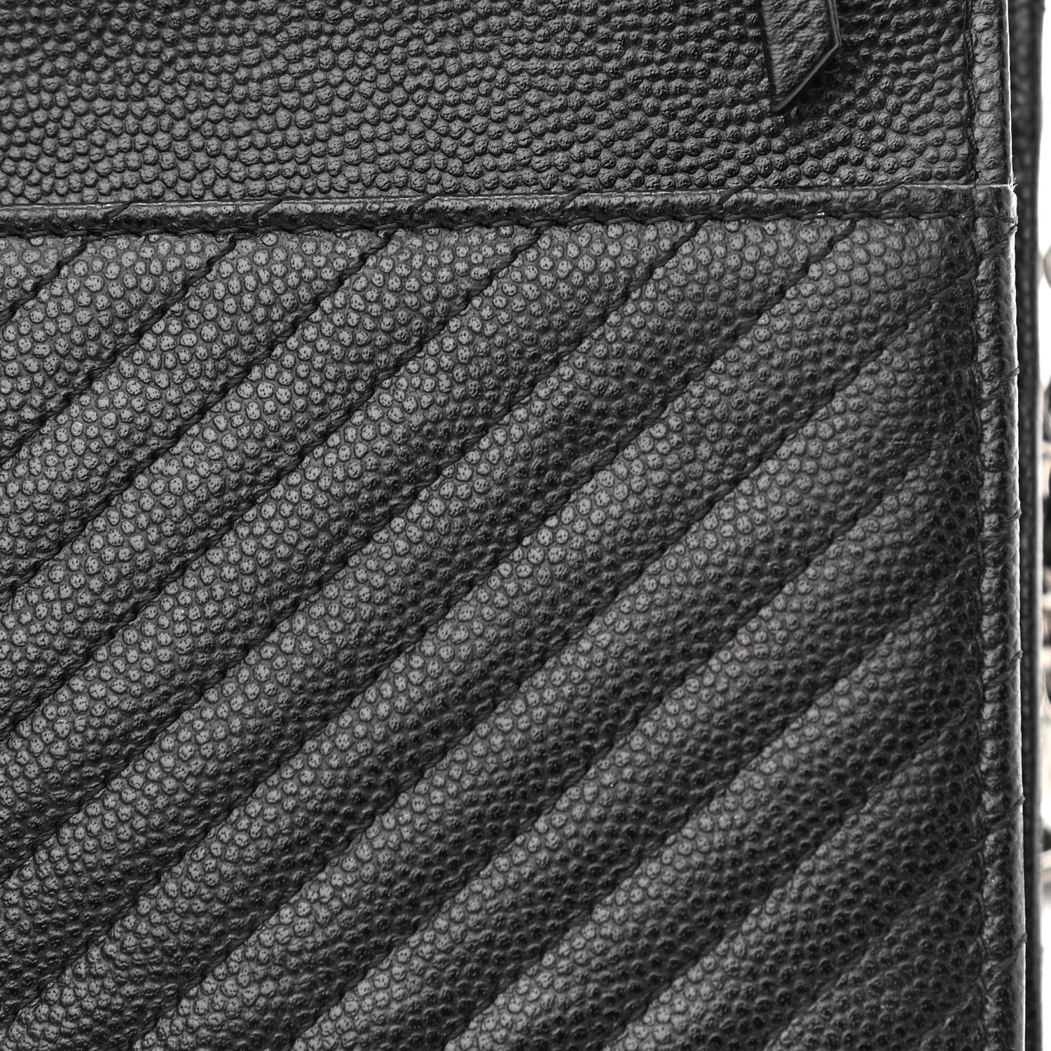 Chanel Caviar Chevron Quilted Wallet On Chain WOC Black 13 of 13
