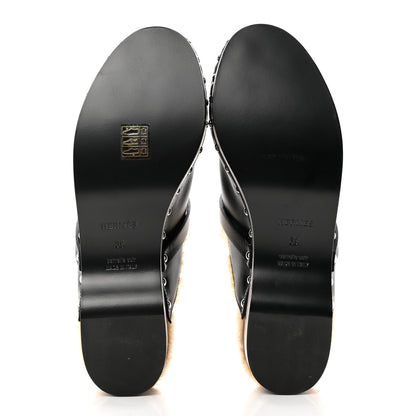 Hermes Calfskin Carlotta Mules 39 Black 5 of 8