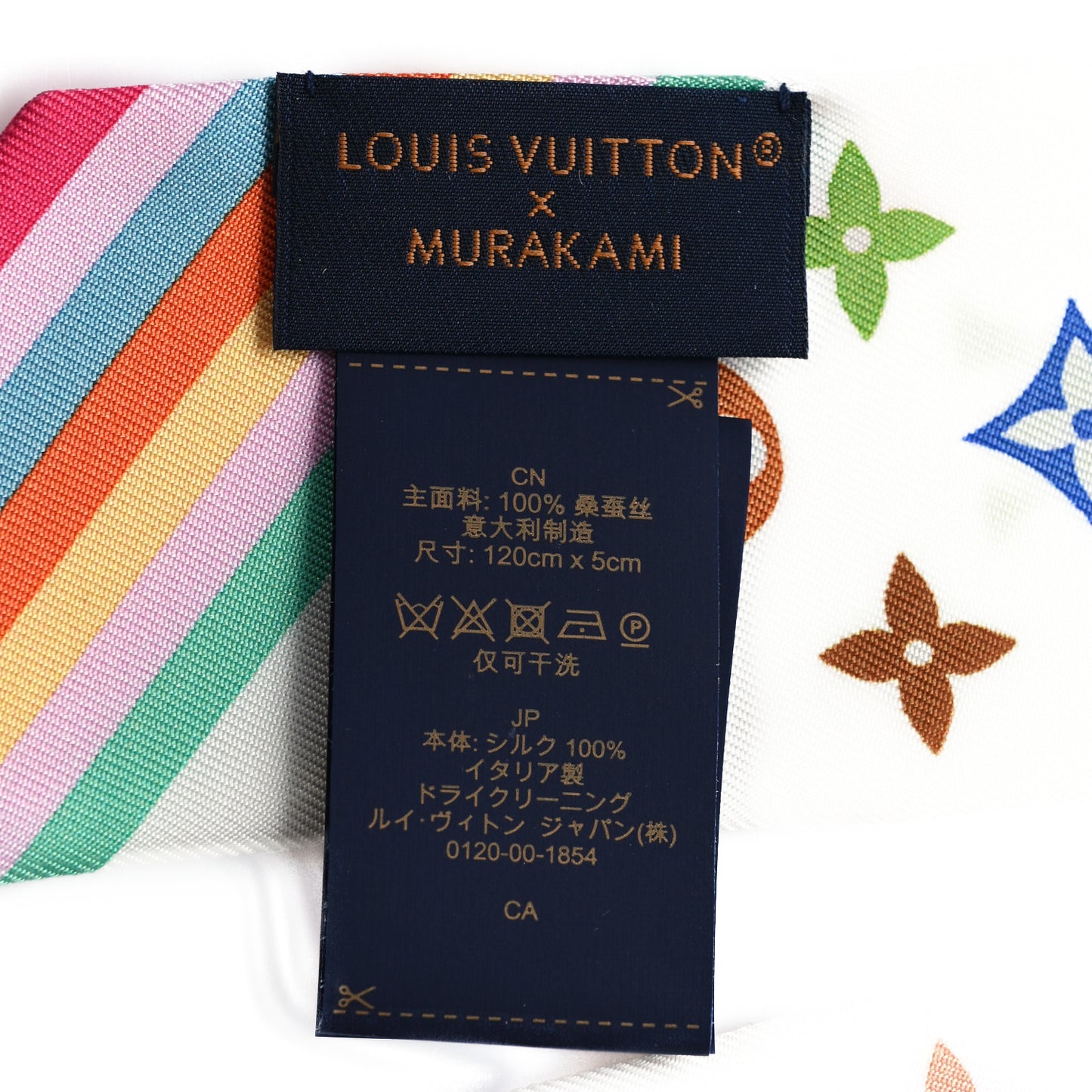 LV X TM Silk Monogram Multicolor BB Bandeau White