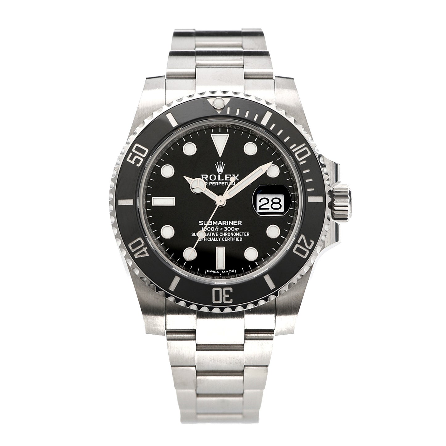 Stainless Steel 40mm Oyster Perpetual Submariner Date Watch Black 116610LN