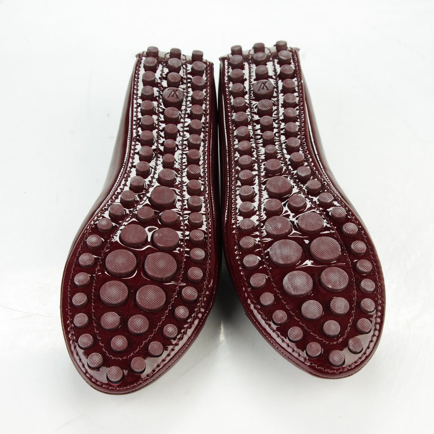 Patent Calfskin Oxford Ballerina Flats 38.5 Amarante