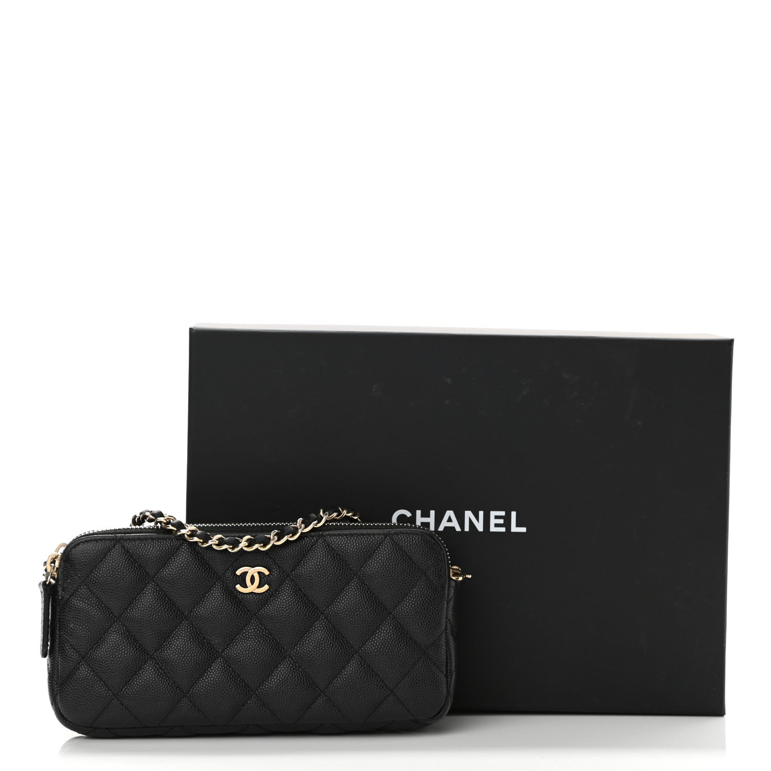 Chanel Caviar Quilted Small Clutch With Chain Black 12 of 14