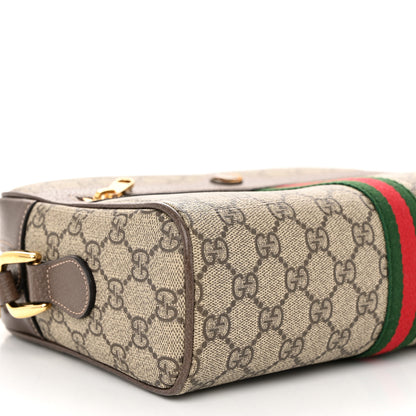 Gucci GG Supreme Monogram Web Small Ophidia Shoulder Bag Brown 9 of 11