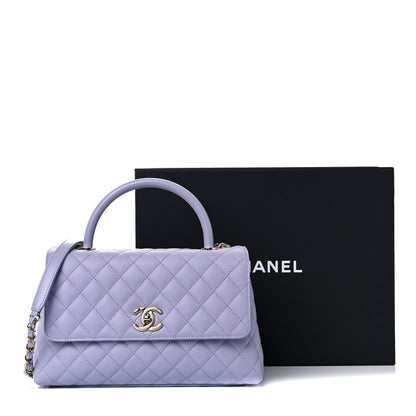 Chanel Caviar Quilted Small Coco Handle Flap Light Purple 9 of 9