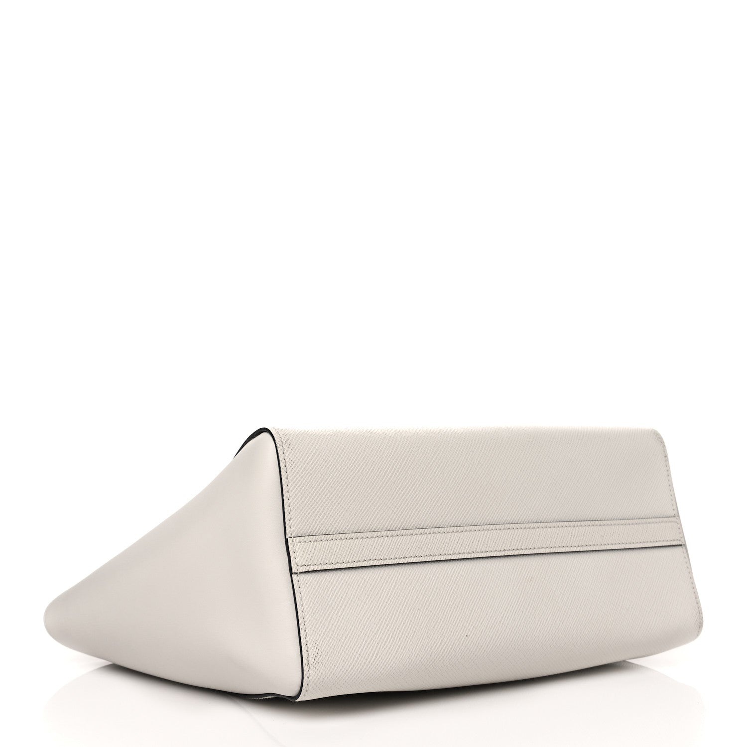 Prada Saffiano Cuir City Calf Monochrome Shopping Tote White 3 of 8