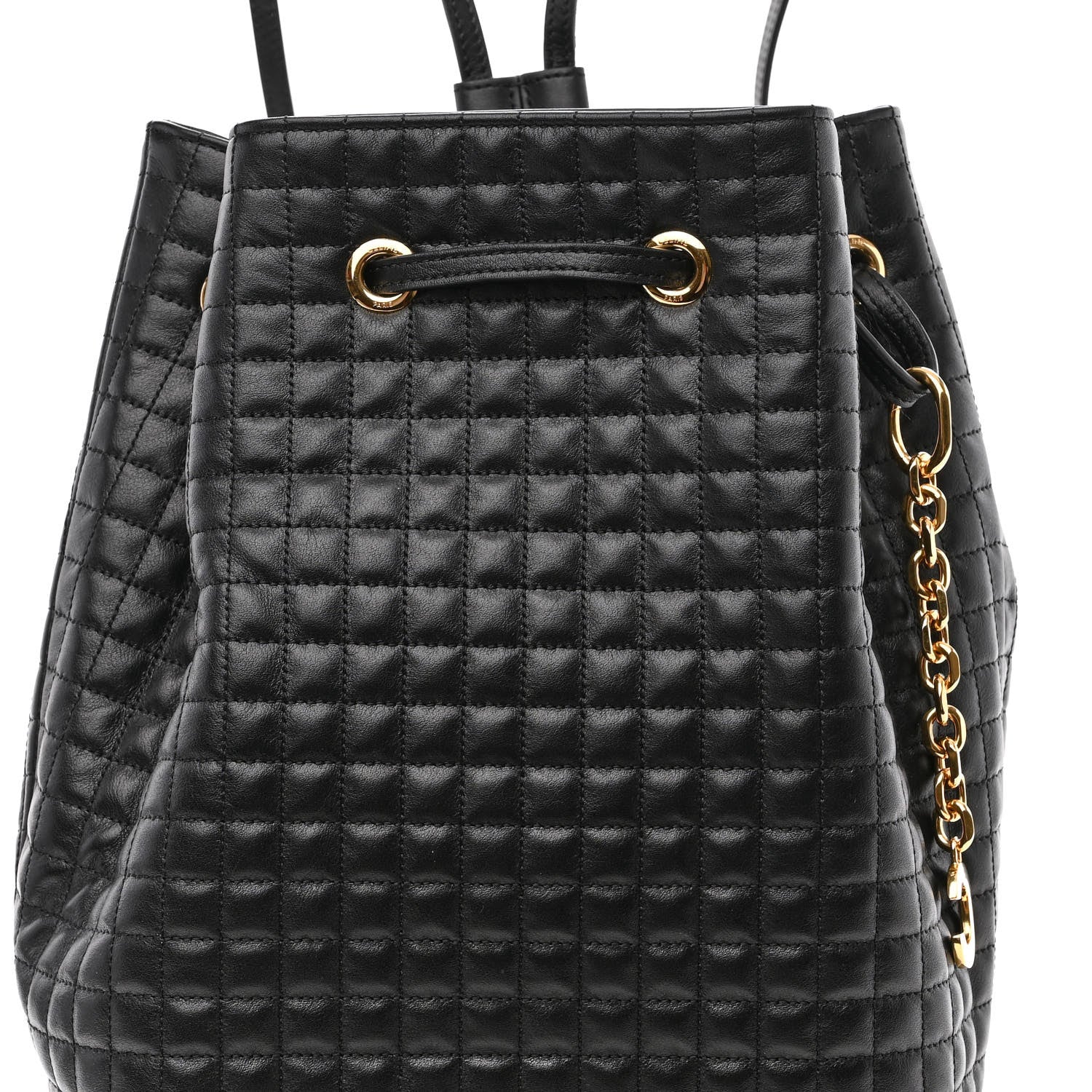 Celine Calfskin Quilted Small C Backpack Black 8 of 10