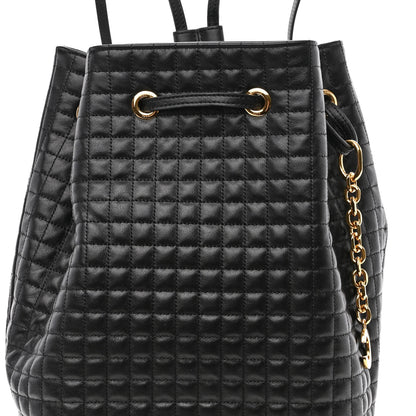 Celine Calfskin Quilted Small C Backpack Black 8 of 10