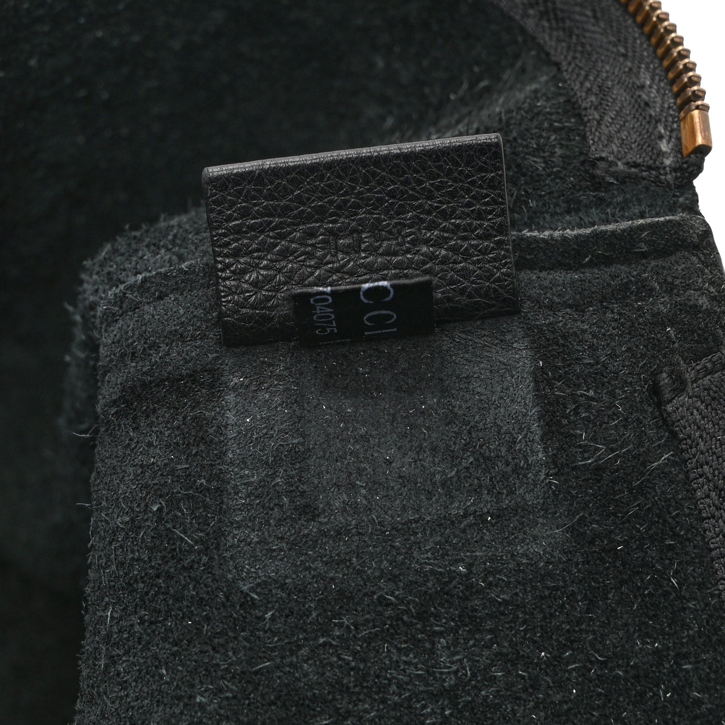 Pebbled Calfskin Medium Logo Portfolio Clutch Black