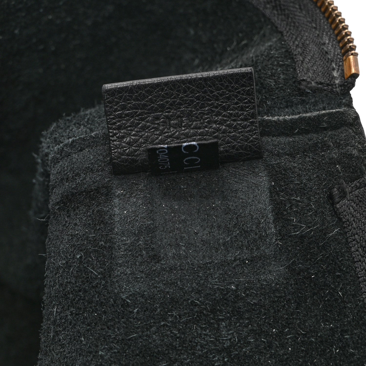 Gucci Pebbled Calfskin Medium Logo Portfolio Clutch Black 7 of 10