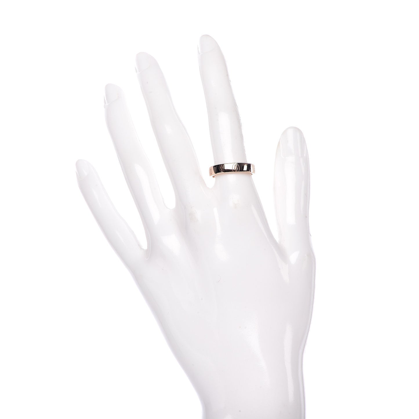 18K Pink Gold 4mm Happy Birthday Band Ring 53 6.25