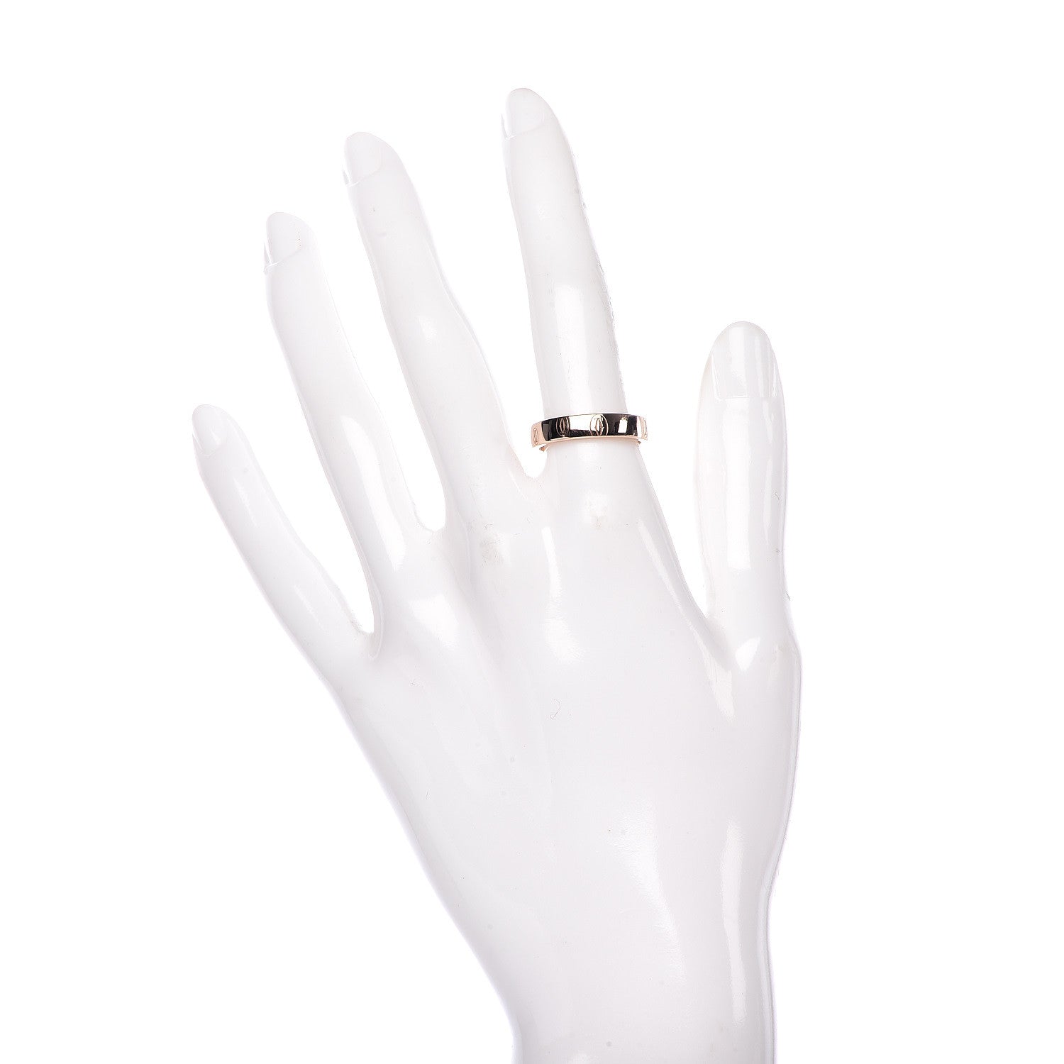 Cartier 18K Pink Gold 4mm Happy Birthday Band Ring 53 6.25 2 of 5