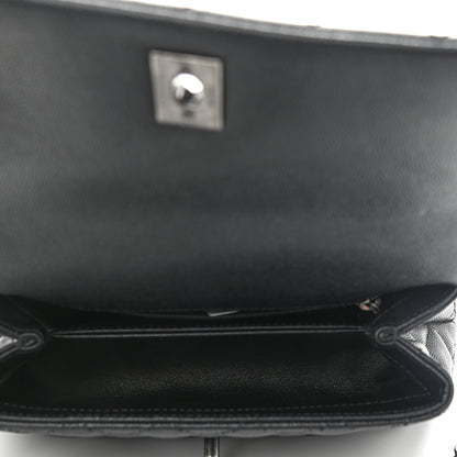 Chanel Caviar Lizard Quilted Mini Coco Handle Flap Black Khaki 5 of 9