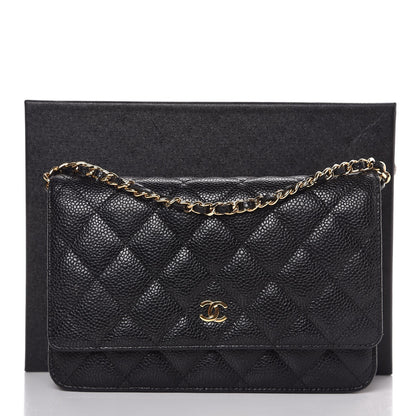 Chanel Caviar Quilted Wallet On Chain WOC Black 10 of 10