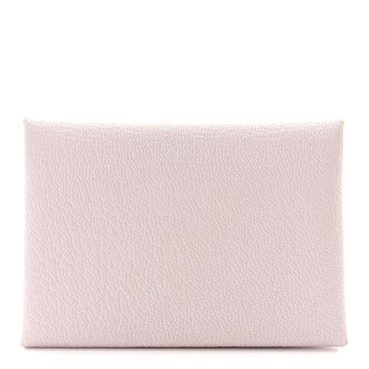 Hermes Chevre Mysore Calvi Duo Card Case Mauve Pale 1 of 10