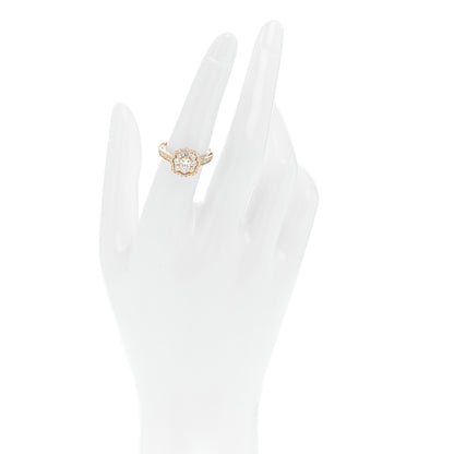 Parker & West by FASHIONPHILE 18K Yellow Gold Diamond 1.18ctw Flower Pave Halo Ring 53 6.5 2 of 10