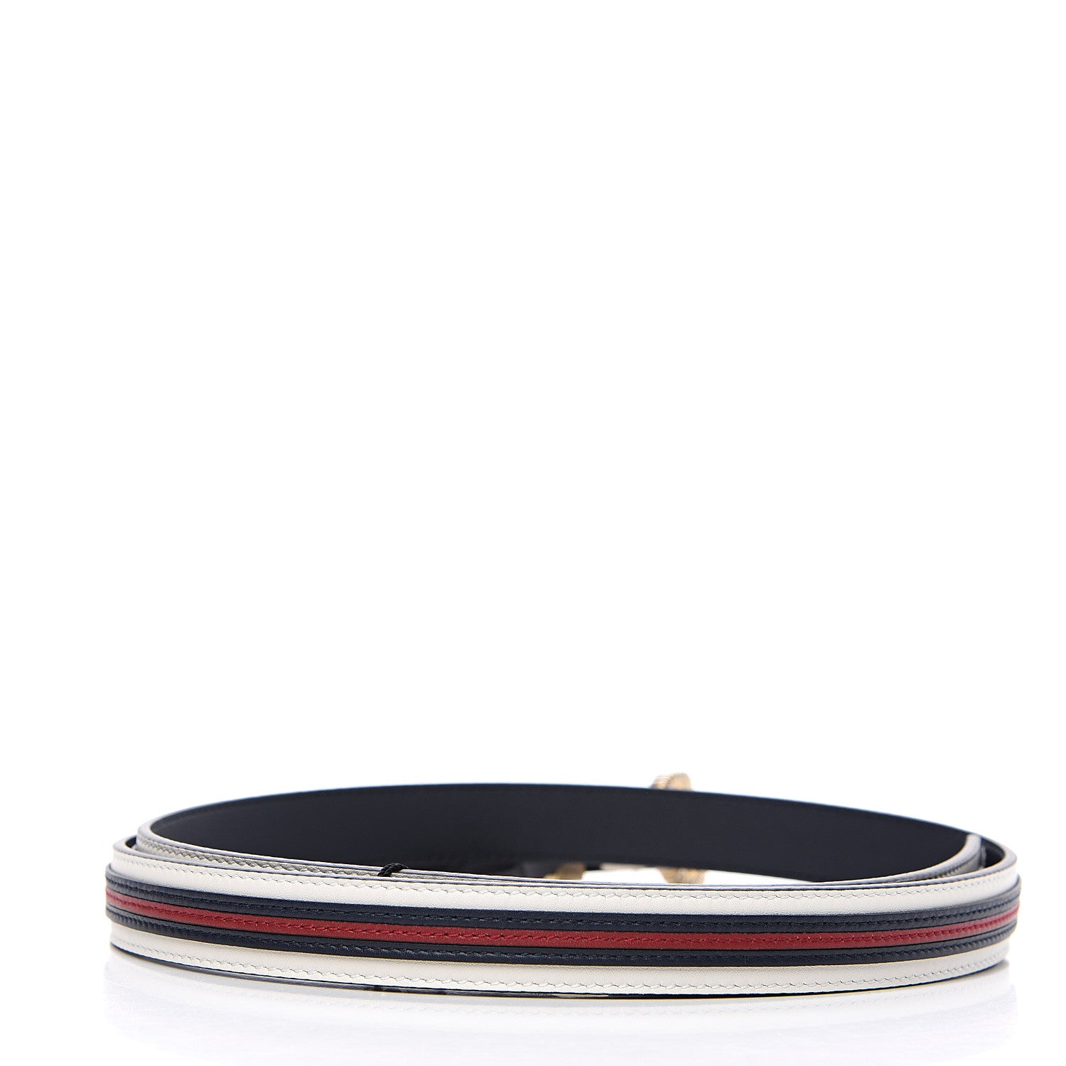 Gucci Calfskin Torchon Double G 20mm Belt 90 36 Off White Blue Red 2 of 4