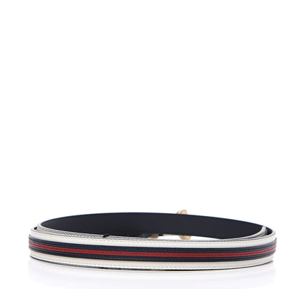 Gucci Calfskin Torchon Double G 20mm Belt 90 36 Off White Blue Red 2 of 4