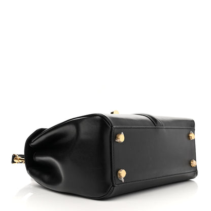 Celine Satinated Calfskin Small 16 Top Handle Bag Black 4 of 14