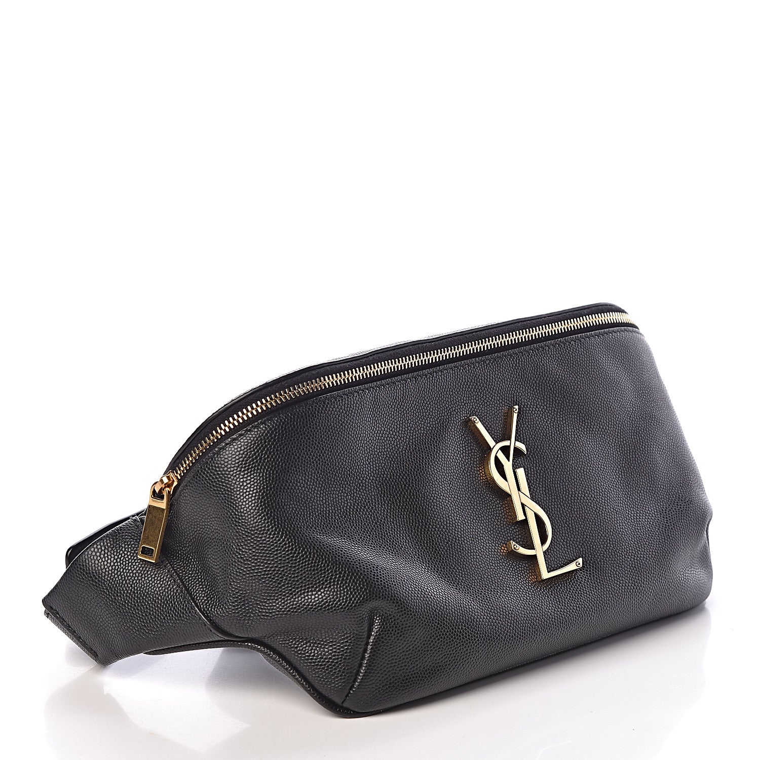 Saint Laurent Grain De Poudre Monogram Belt Bag Black 4 of 9