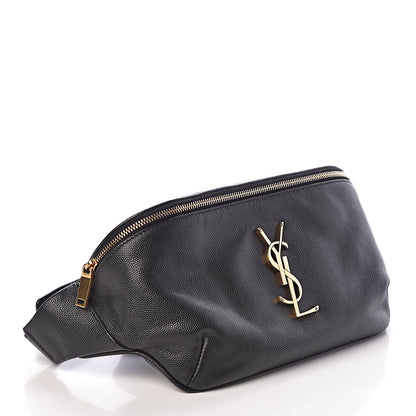 Saint Laurent Grain De Poudre Monogram Belt Bag Black 4 of 9