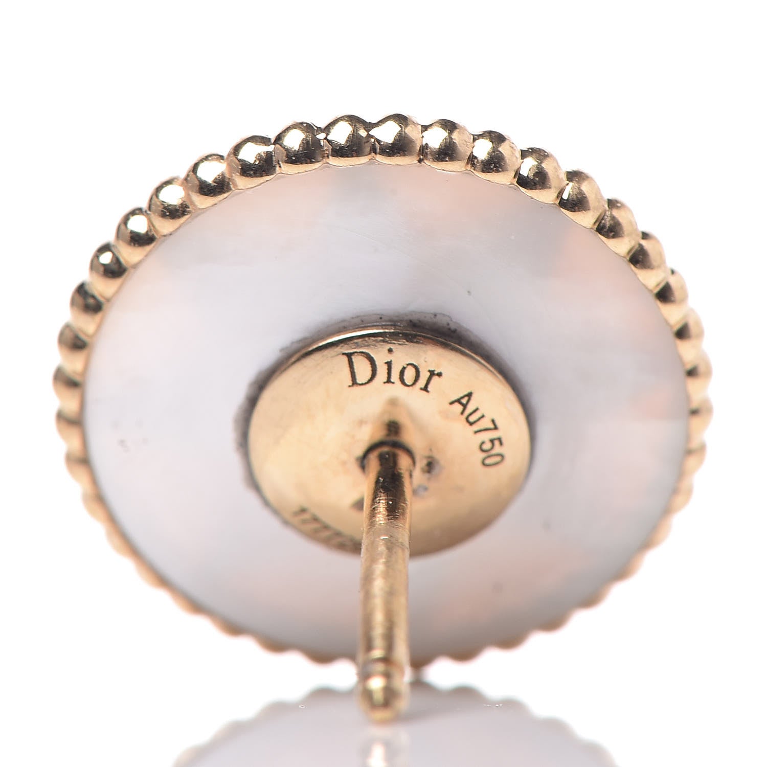 Christian Dior 18K Yellow Gold Diamond Mother of Pearl Large Rose Des Vents Earrings 7 of 14