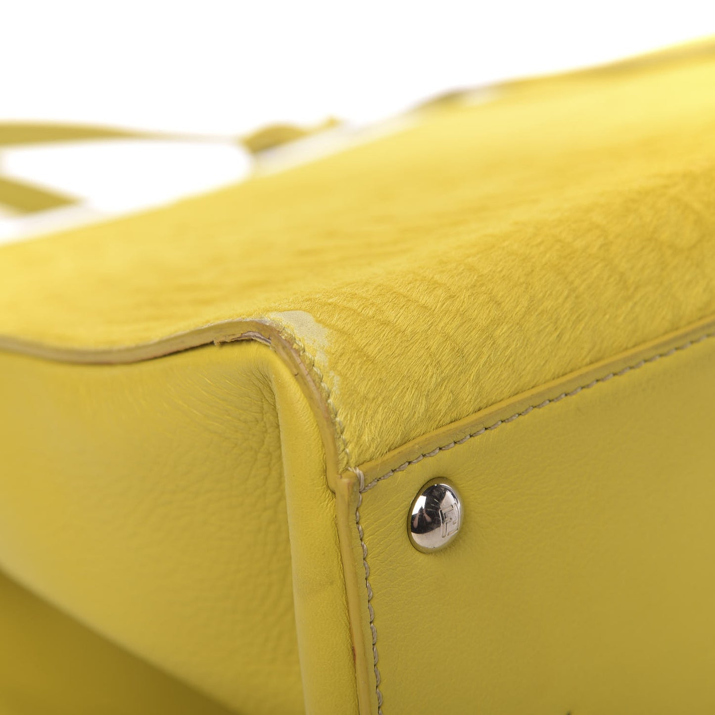 Vitello Calf Hair Crocodile Embossed Large 3Jours Tote Sunflower Cedro