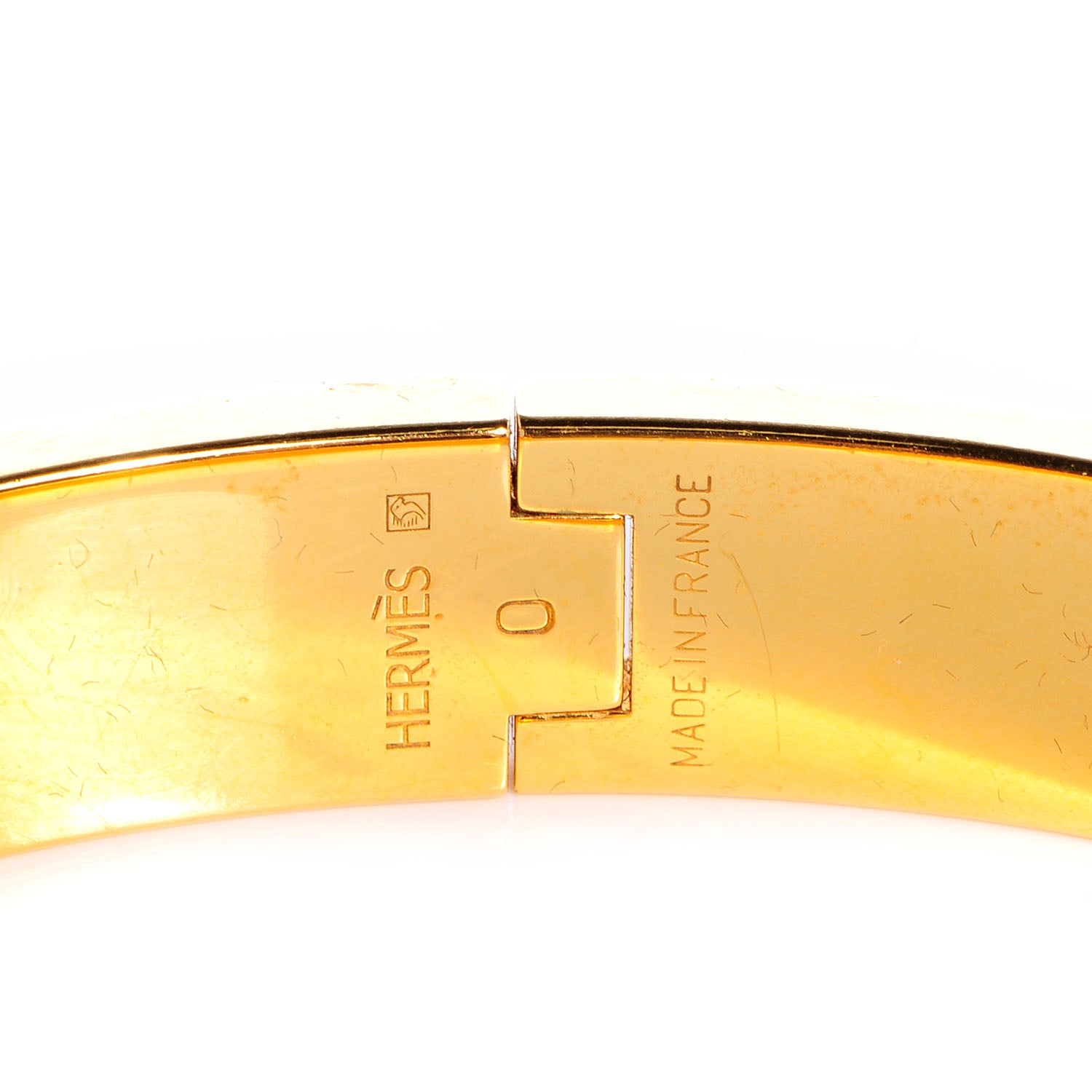 Hermes Narrow Enamel Clic Clac H Bracelet PM Orange 4 of 5