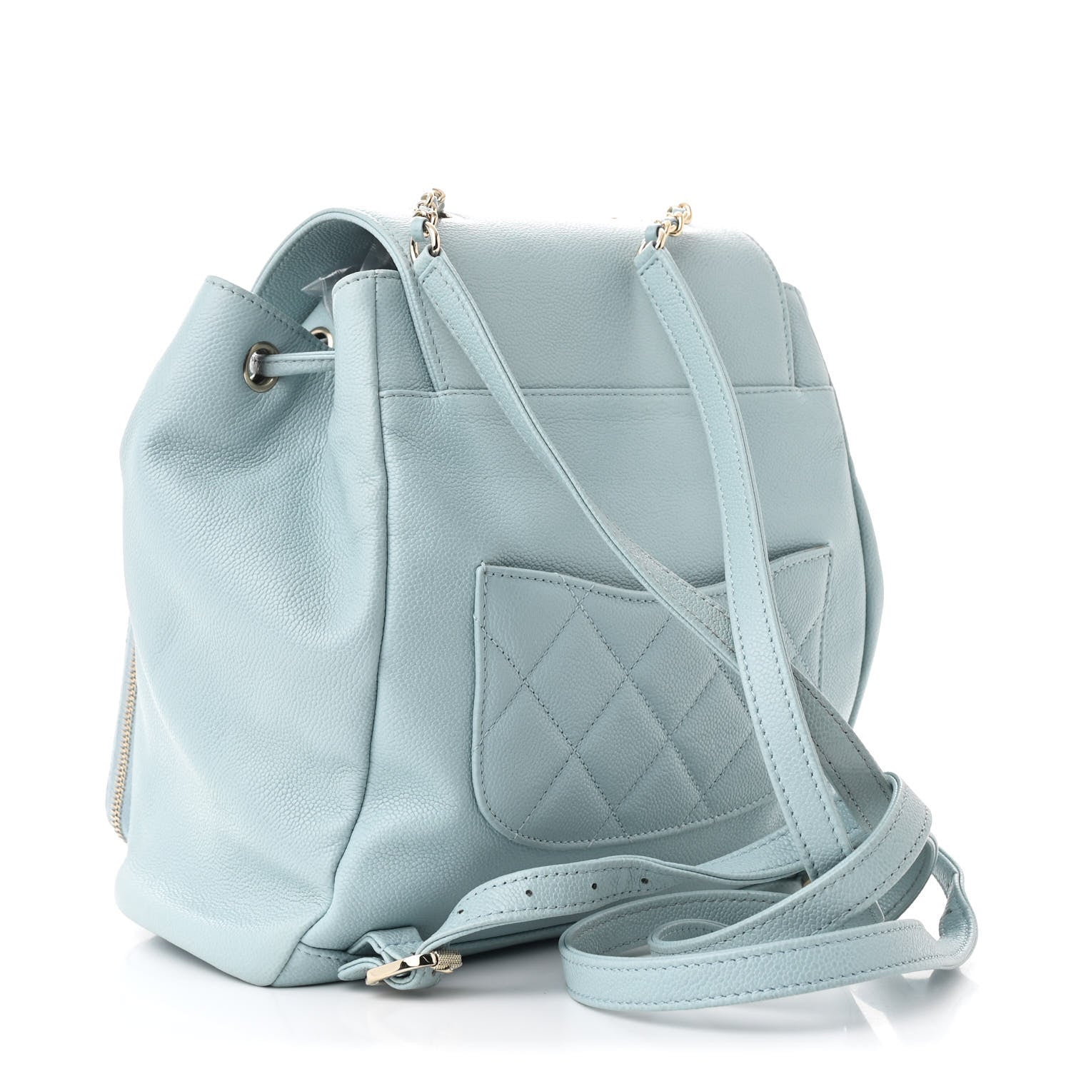 Chanel Caviar Quilted Business Affinity Backpack Light Blue 3 of 11