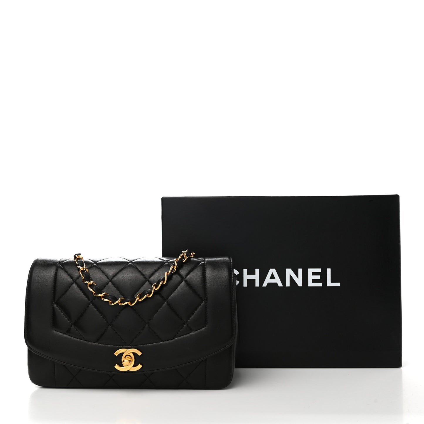 Lambskin Quilted Small Single Flap Black