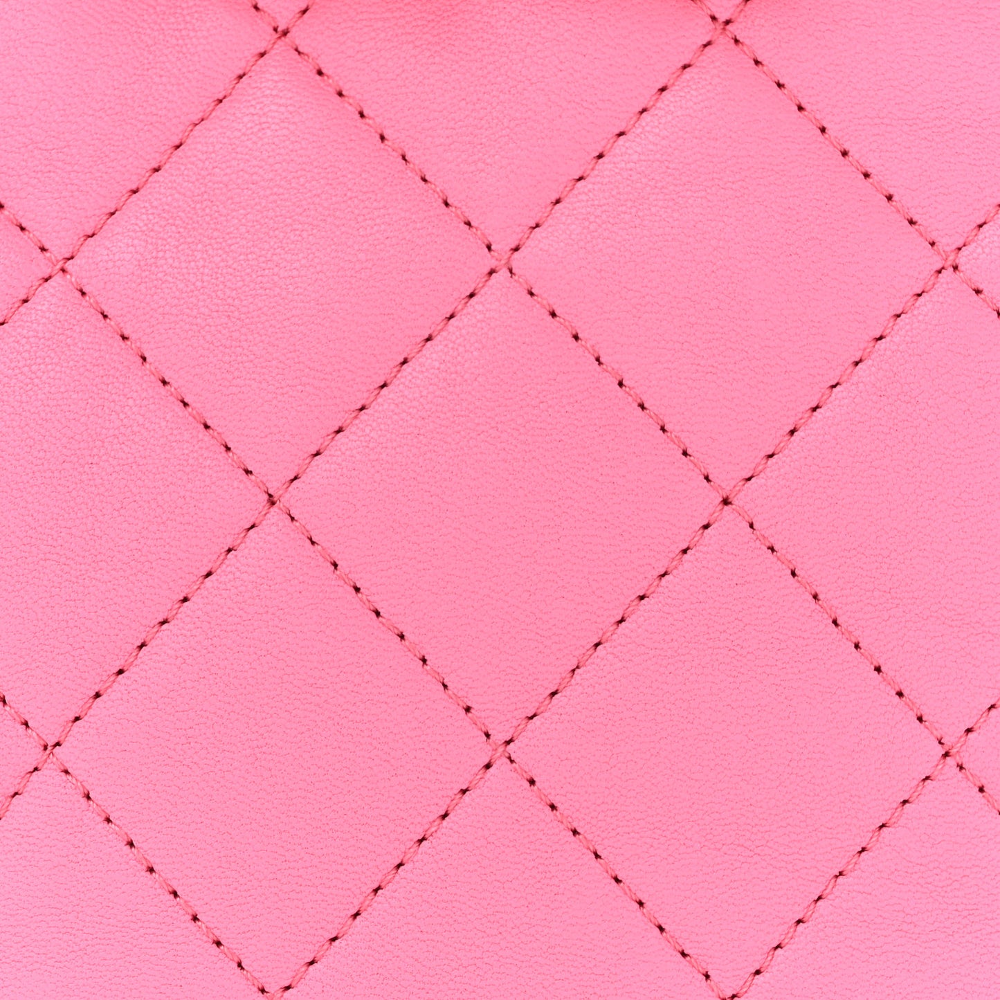 Lambskin Quilted Chaine Lettre Small Bucket Bag Pink