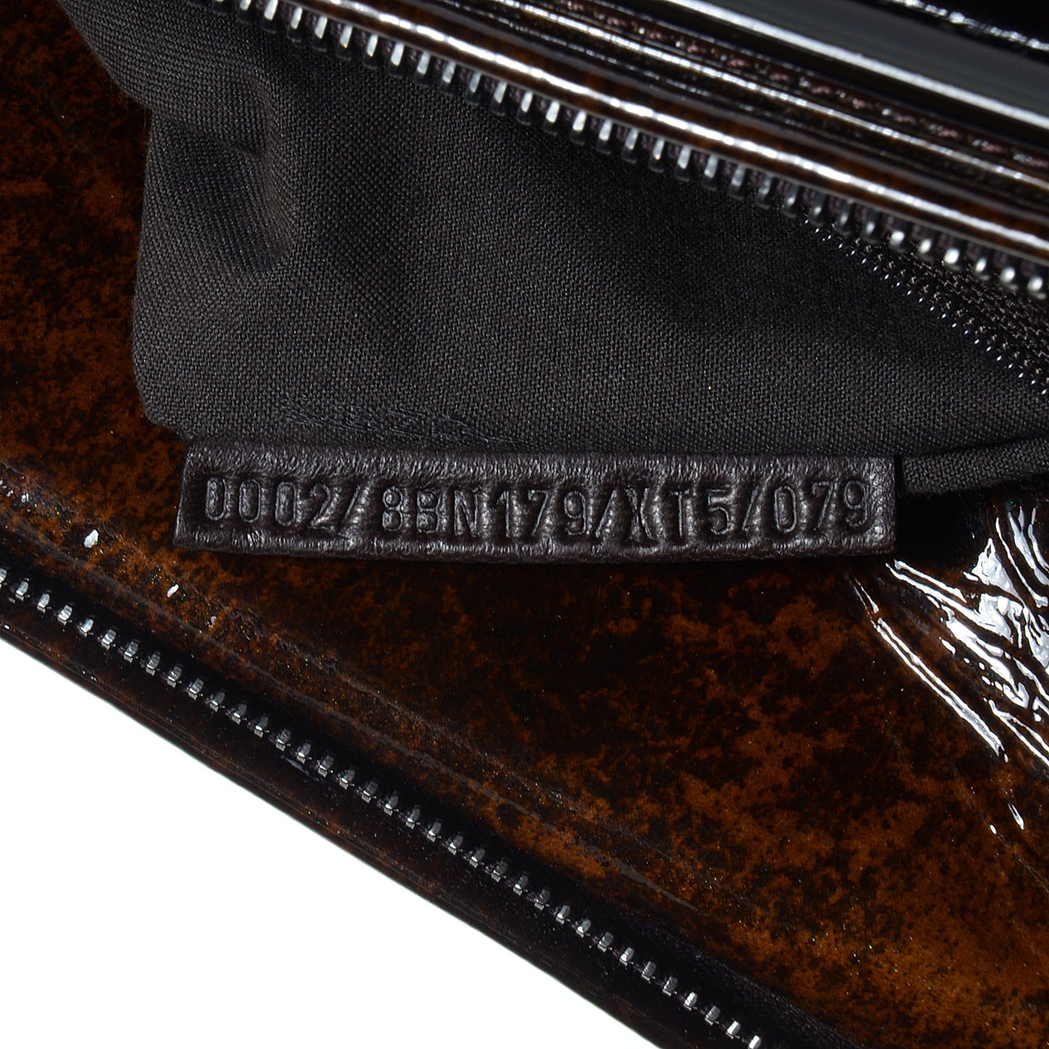 Fendi Zucca Spalmati Patent To You Convertible Clutch Tobacco 7 of 9