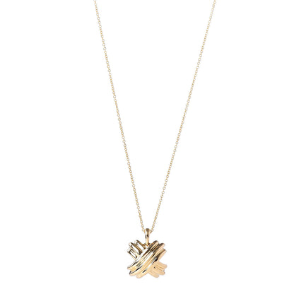 Tiffany 18K Yellow Gold Large Signature X Pendant Necklace 1 of 7