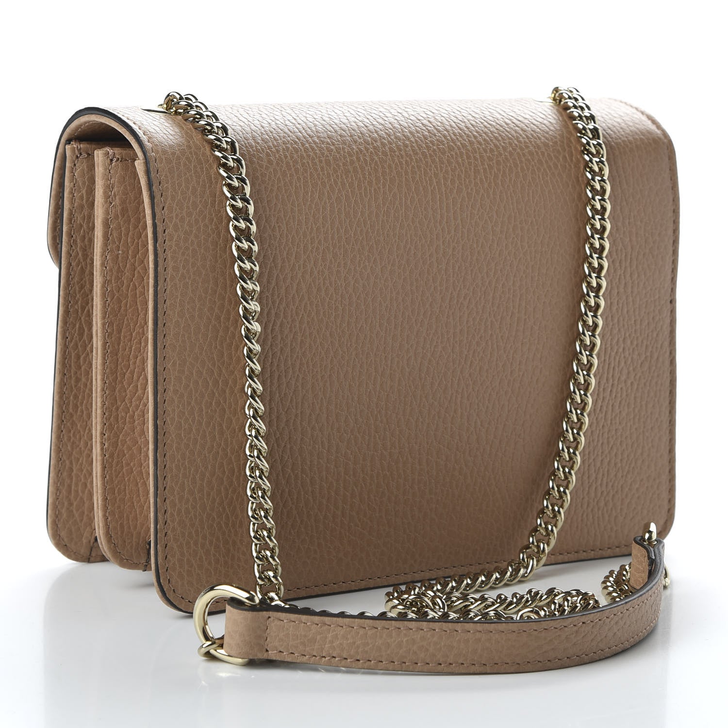 Gucci Dollar Calfskin Small Interlocking G Shoulder Bag Camelia 3 of 10