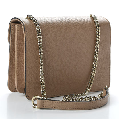 Gucci Dollar Calfskin Small Interlocking G Shoulder Bag Camelia 3 of 10
