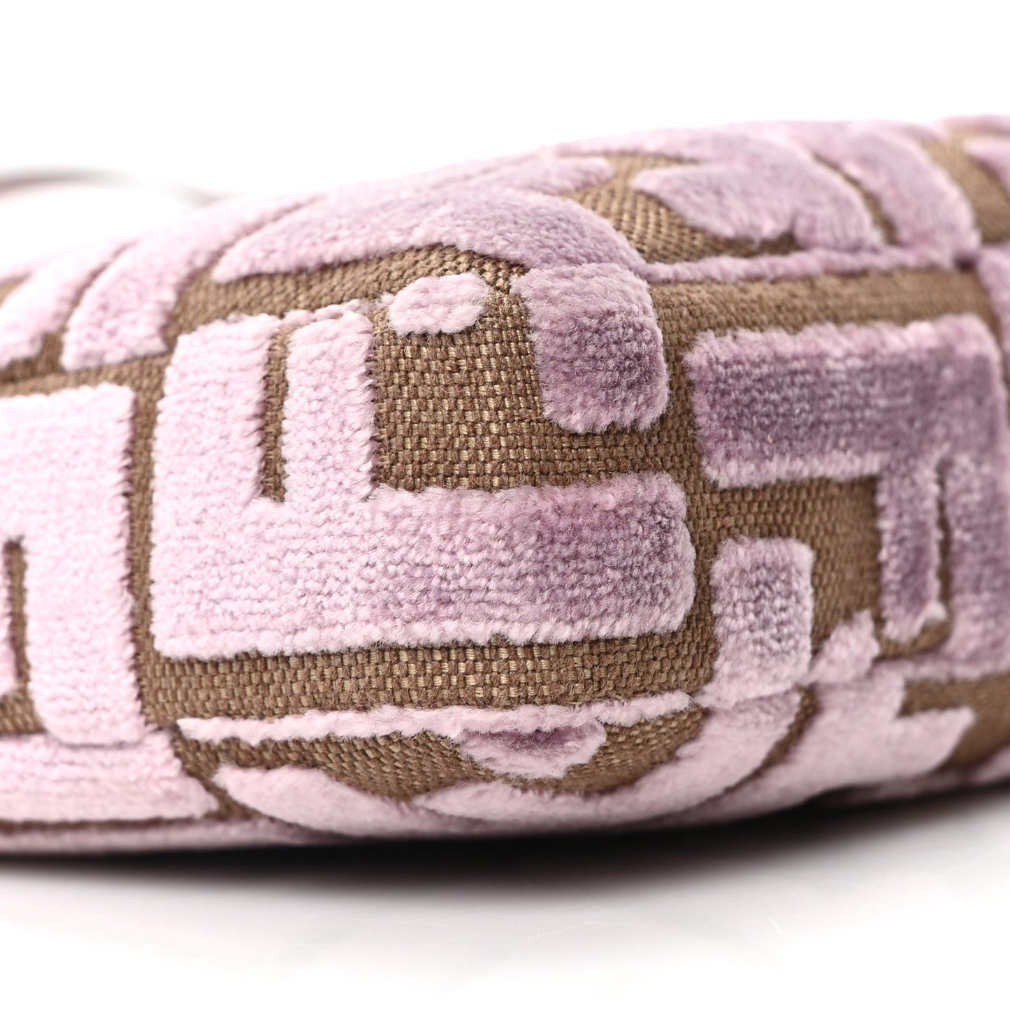 Velvet Jacquard FF Baguette Pouch Dusty Mauve