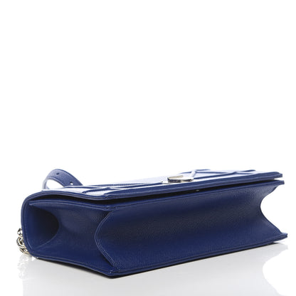 Christian Dior Grained Calfskin Medium Diorama Flap Bag Bleu De Minuit 4 of 11