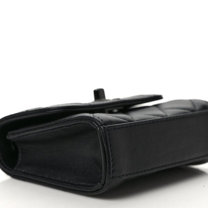 Chanel Lambskin Quilted Mini Trendy CC Clutch With Chain So Black 8 of 9