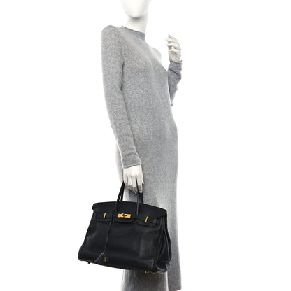 Hermes Taurillon Clemence BIRKIN 35 Black 2 of 11