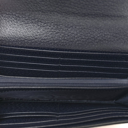 Gucci GG Supreme Monogram Textured Calfskin Web Ophidia Continental Wallet Beige Blue 5 of 7