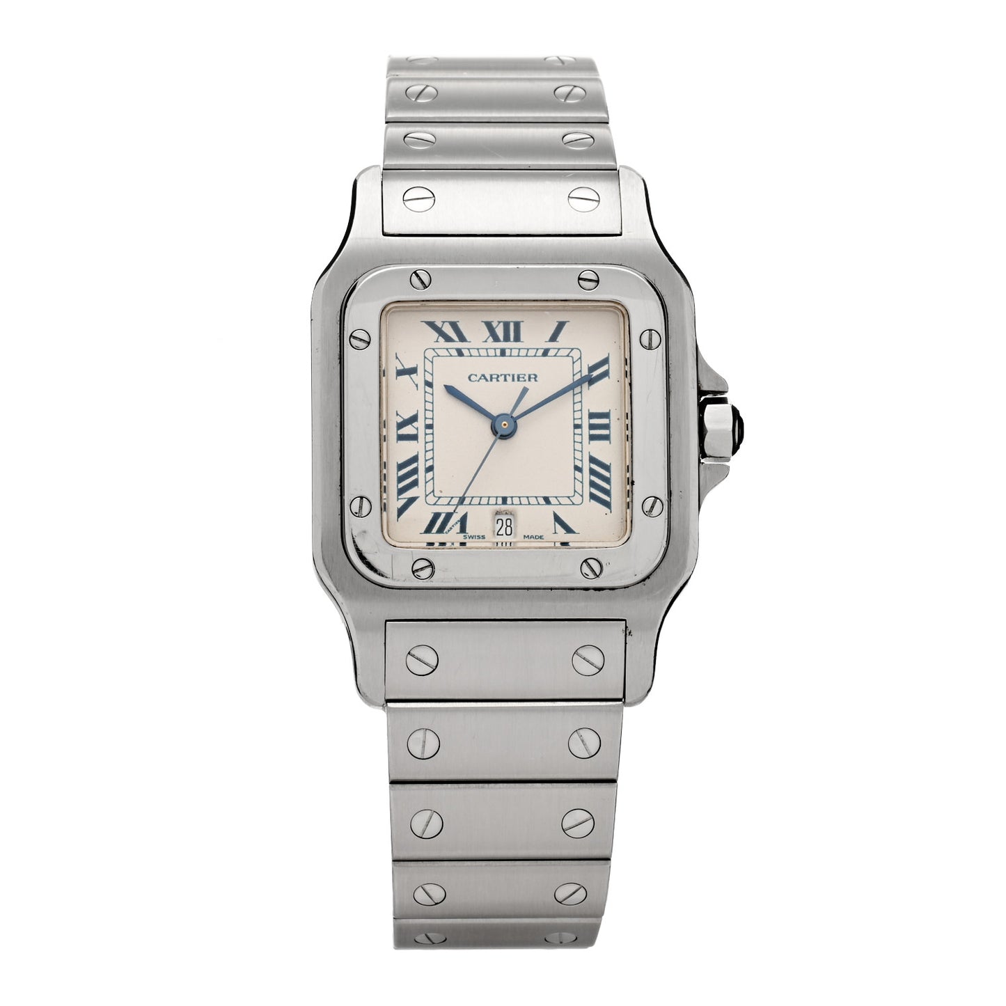 Stainless Steel 29mm Santos De Cartier Galbee Quartz Watch