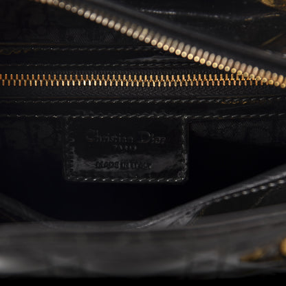 Christian Dior Patent Cannage Medium Lady Dior Black 9 of 11